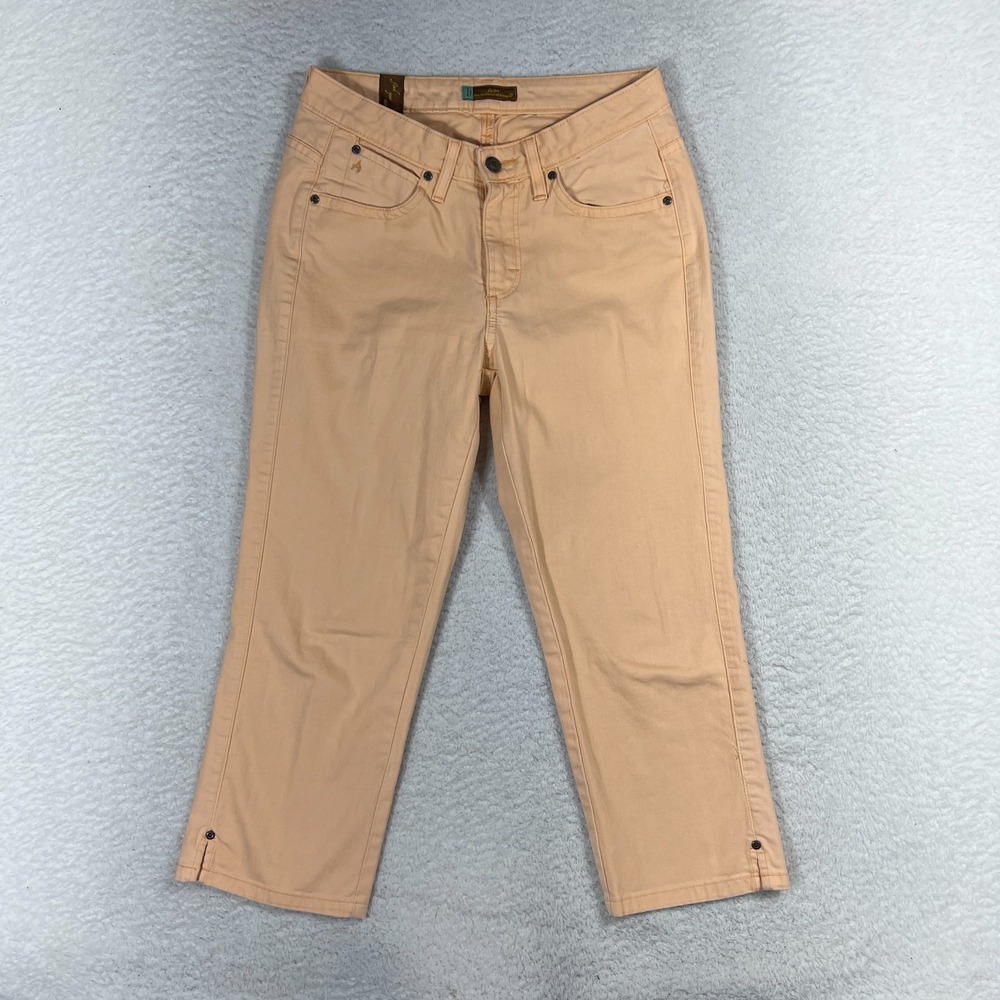 Aura by Wrangler Bootcut Jeans 4P 27x21 Womens Short Rise Salmon Orange Denim